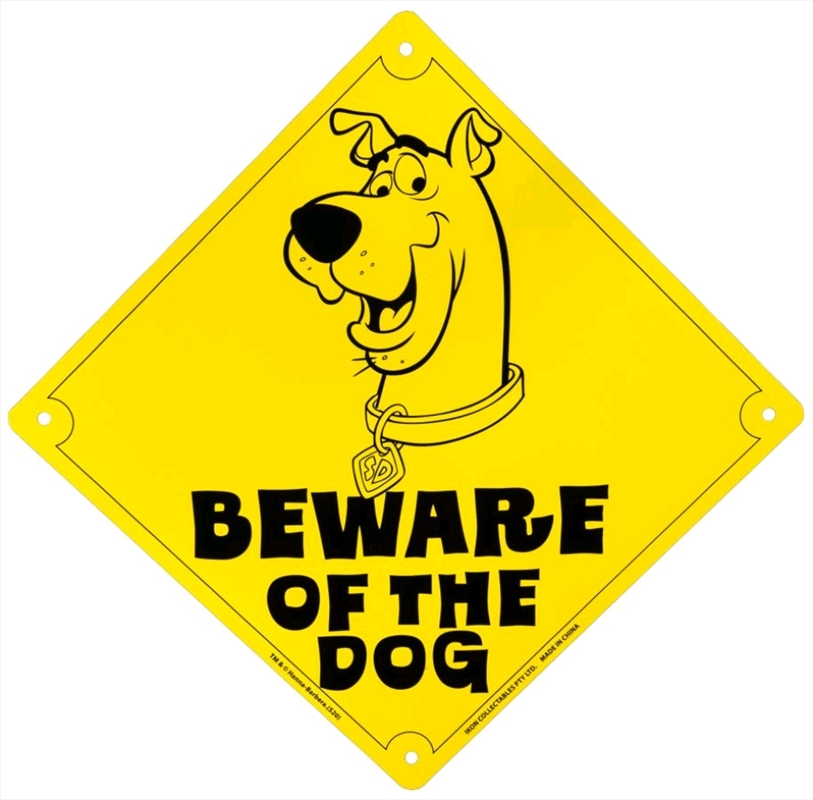 Scooby Doo - Beware of the Dog Tin Sign | Merchandise