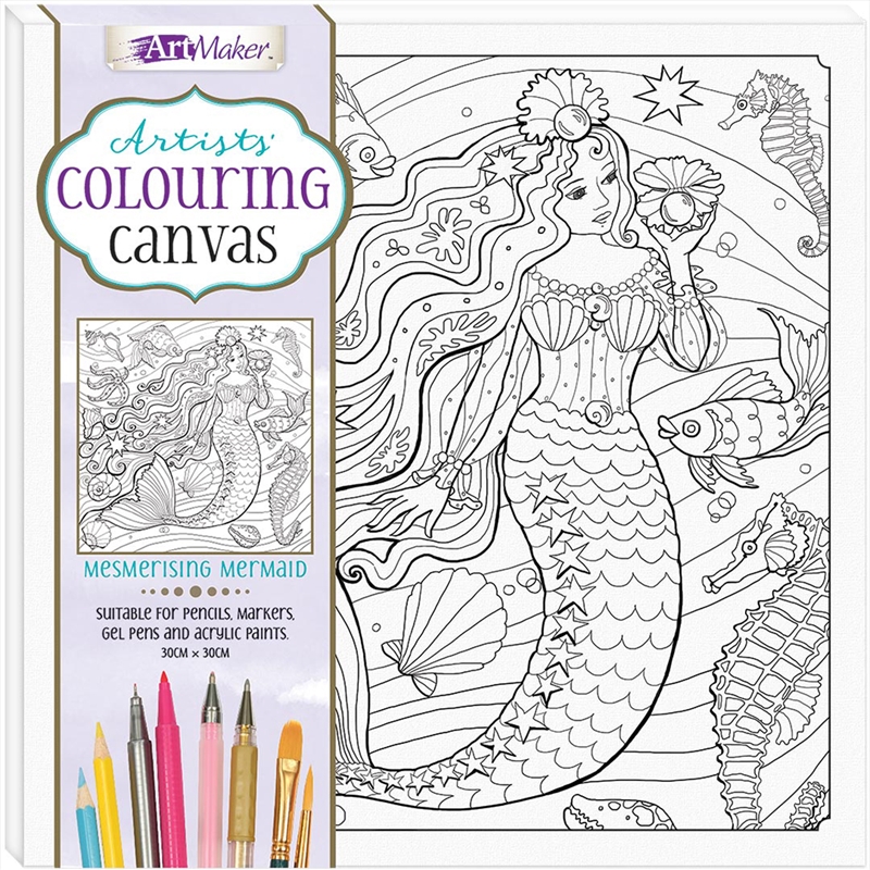 Mesmerising Mermaid Colouring Canvas/Product Detail/Adults Colouring