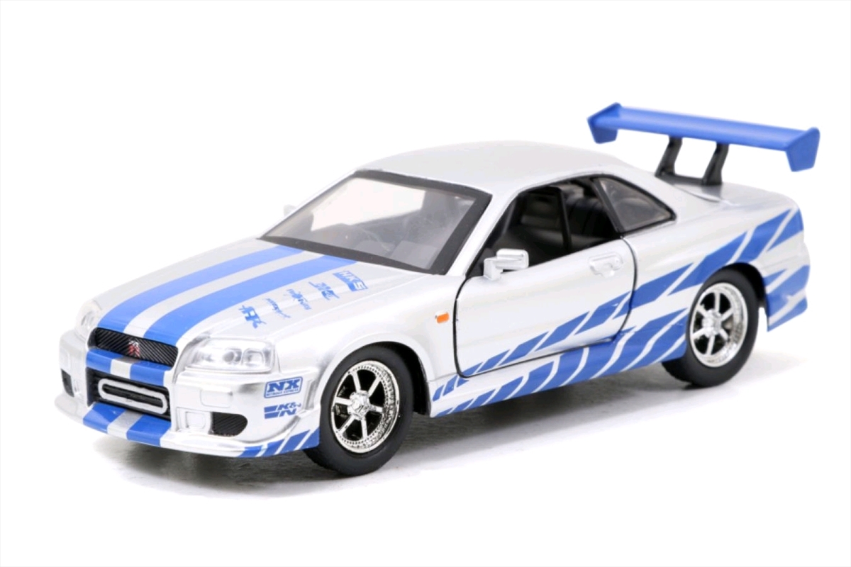 Fast & Furious - 2002 Nissan Skyline GTR R34 Silver 1:32 Scale Hollywood Ride | Merchandise