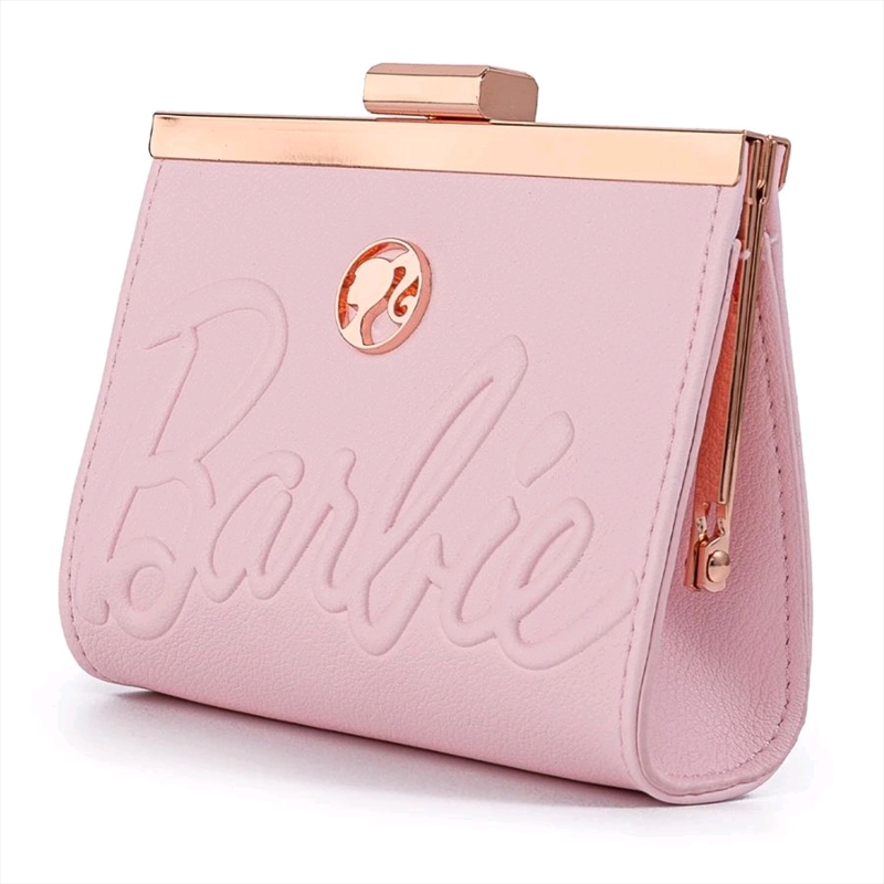 Loungefly - Barbie - Rose Gold Logo Kisslock Purse/Product Detail/Wallets