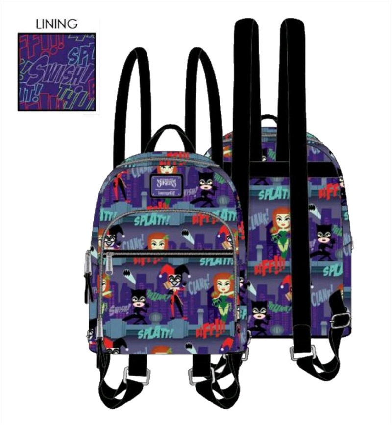 DC Comics Ladies Of Dc Mini Backpack, Apparel Sanity