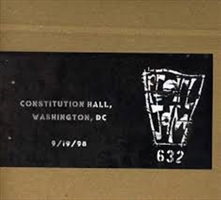 Official Bootleg: Constitution Hall Dc 9/19/98/Product Detail/Rock