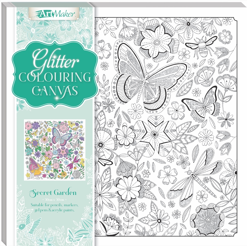 Secret Garden Glitter Colouring Canvas/Product Detail/Arts & Crafts Supplies