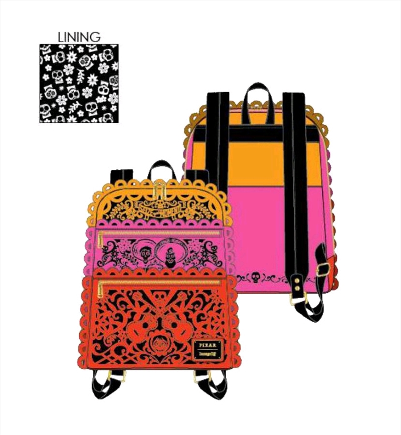 Loungefly Disney Pixar Coco Diecut Party Flags Mini Backpack Loungefly Pixar Coco Diecut Party Flags Mini Backpack – The  main image 4