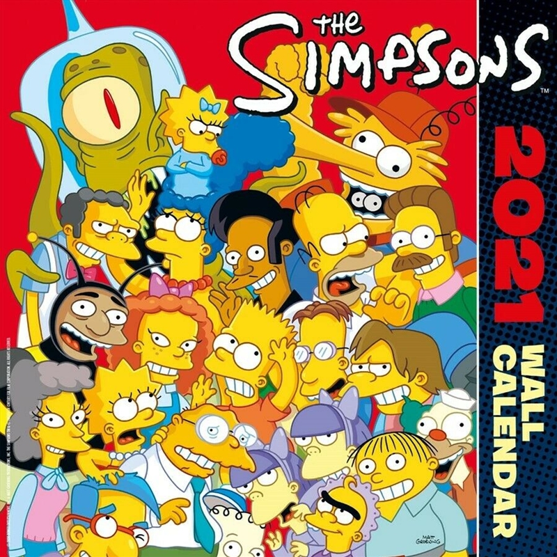 Simpsons 2021 Square Calendar/Product Detail/Calendars & Diaries