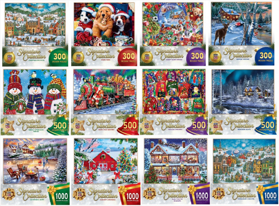 Christmas Collection 12 Pack Puzzle Assortment   (4x 300, 4x 500, 4x 1,000)/Product Detail/Art and Icons