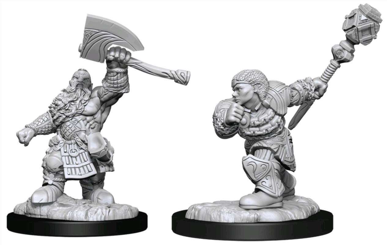 Magic the Gathering - Unpainted Miniatures: Dwarf Fighter & Dwarf Cleric/Product Detail/RPG Games