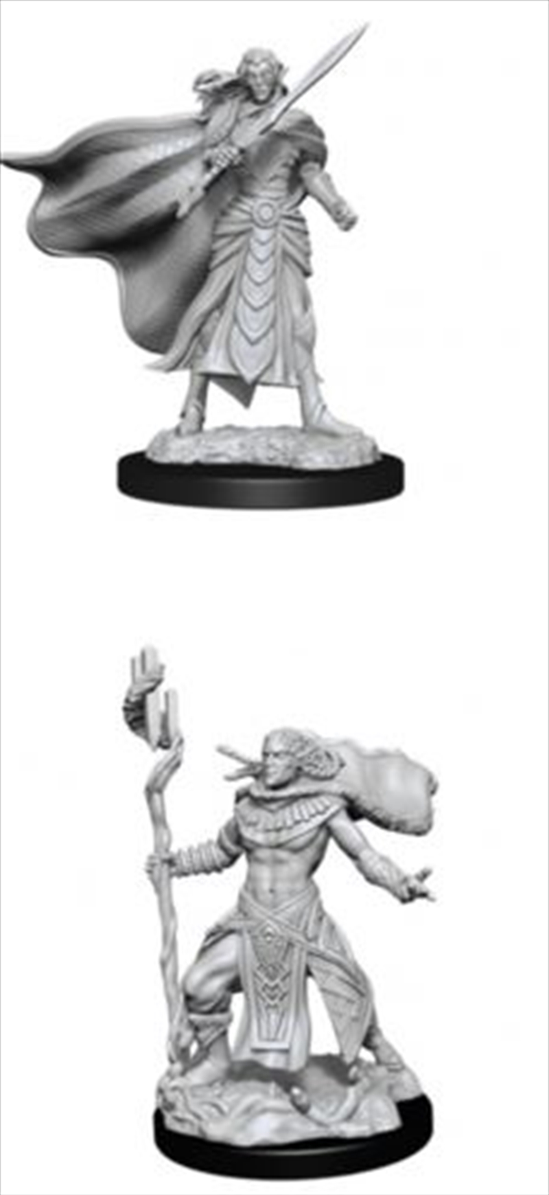 Magic the Gathering - Unpainted Miniatures: Elf Fighter & Elf Cleric/Product Detail/RPG Games
