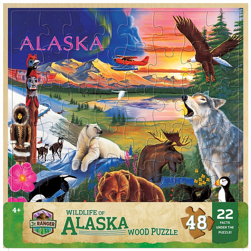 Wood Fun Facts Alaska Wildlife 48 Piece Puzzle/Product Detail/Nature and Animals