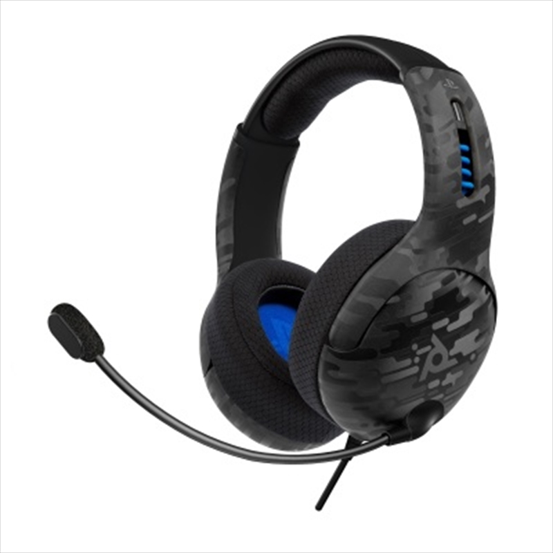 PDP PS5 LVL 50 Wired Headset Black Camo/Product Detail/Gaming Headphones & Headsets