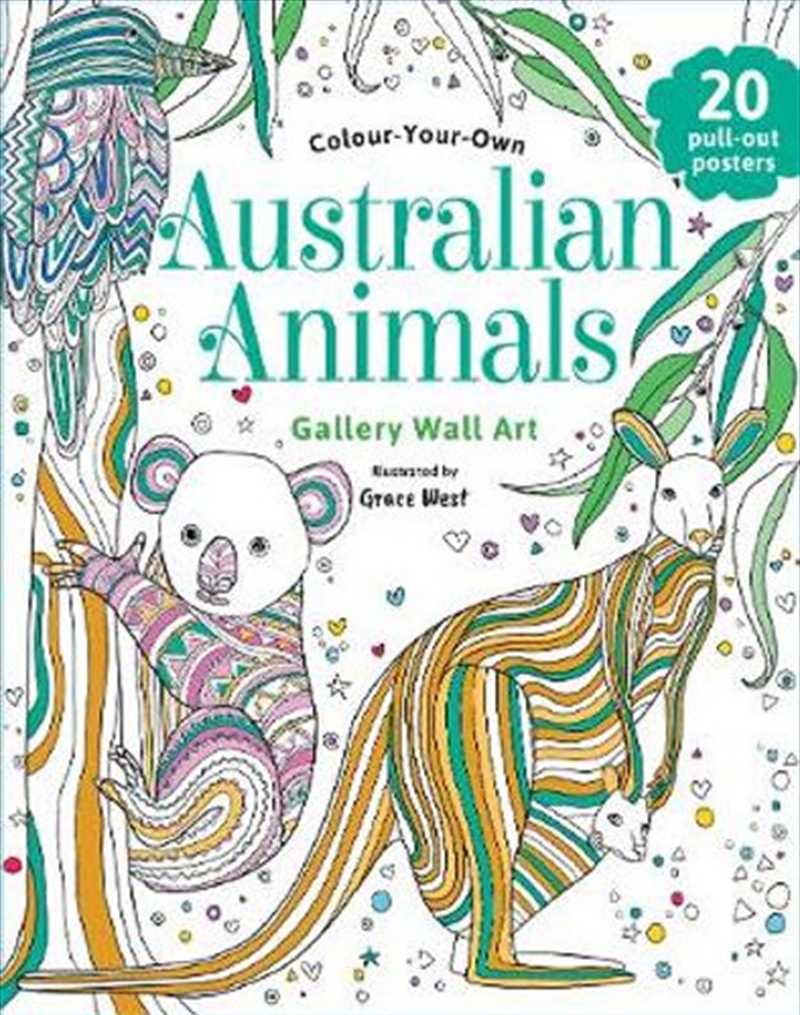 Colour Your Own Australian Animals Gallery Wall Art/Product Detail/Adults Colouring