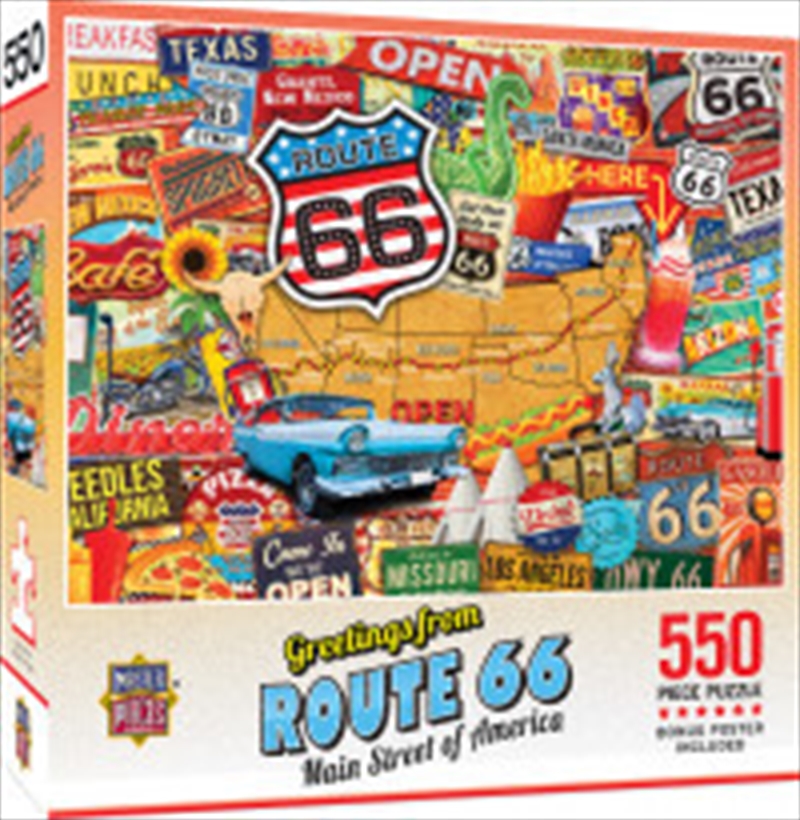 Masterpieces Puzzle Greetings from Route 66 Puzzle 550 Pieces/Product Detail/Art and Icons