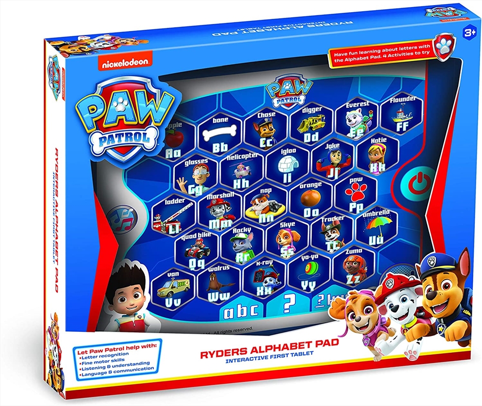 Paw Patrol Ryders Alphabet Pad/Product Detail/Educational