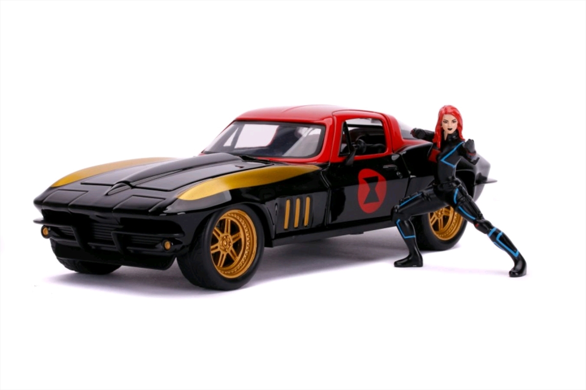 Avengers - '66 Chevy Corvette w/Black Widow 1:24 Scale Hollywood Ride/Product Detail/Figurines