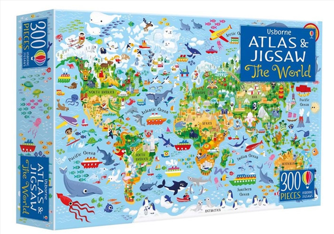 The World - Usborne Atlas and 300-Piece Jigsaw Puzzle/Product Detail/Childrens