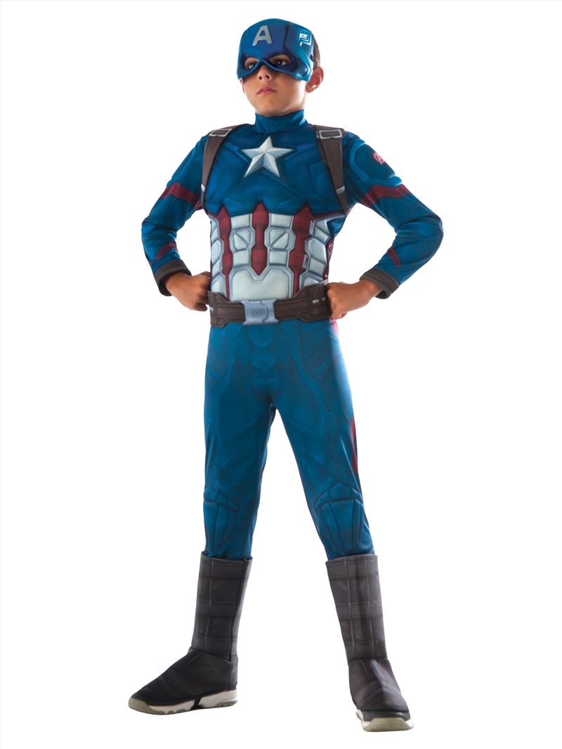 Captain America Cw Dlx: 8-10yr/Product Detail/Costumes