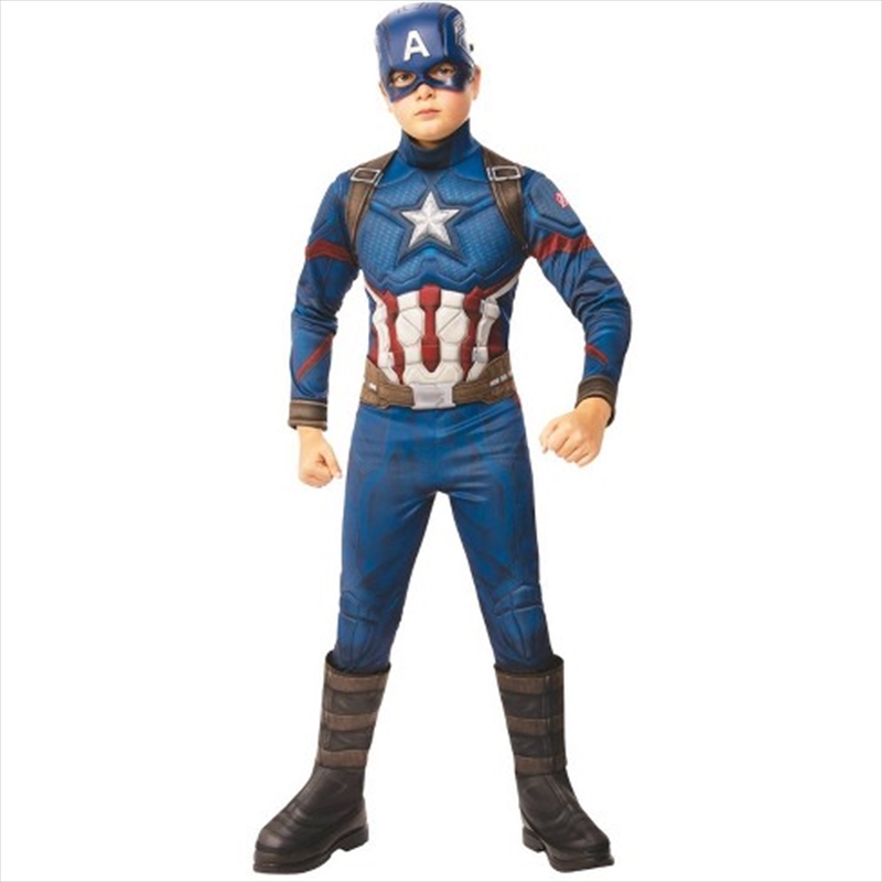 Captain America Deluxe Costume: Size L | Apparel