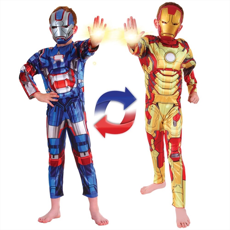 Avengers Iron Man/Patriot Reversable Costume: 4-6 | Apparel