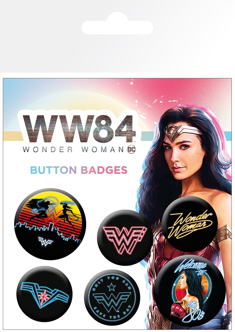 Wonder Woman 1984 Neon Mix Badge 6 Pack/Product Detail/Buttons & Pins