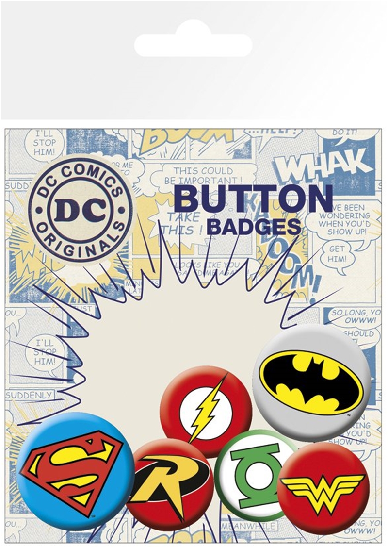 DC Comics Iconic Logos Badge 6 Pack | Merchandise
