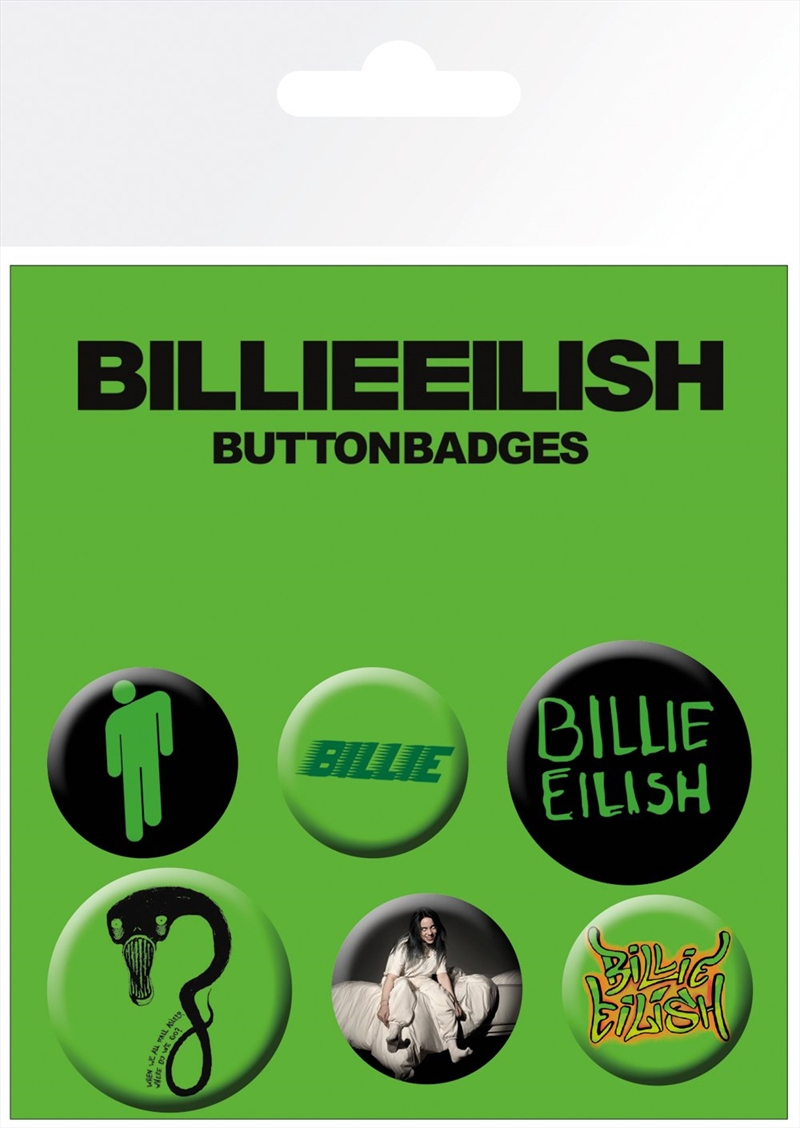 Billie Eilish Badge 6 Pack | Merchandise
