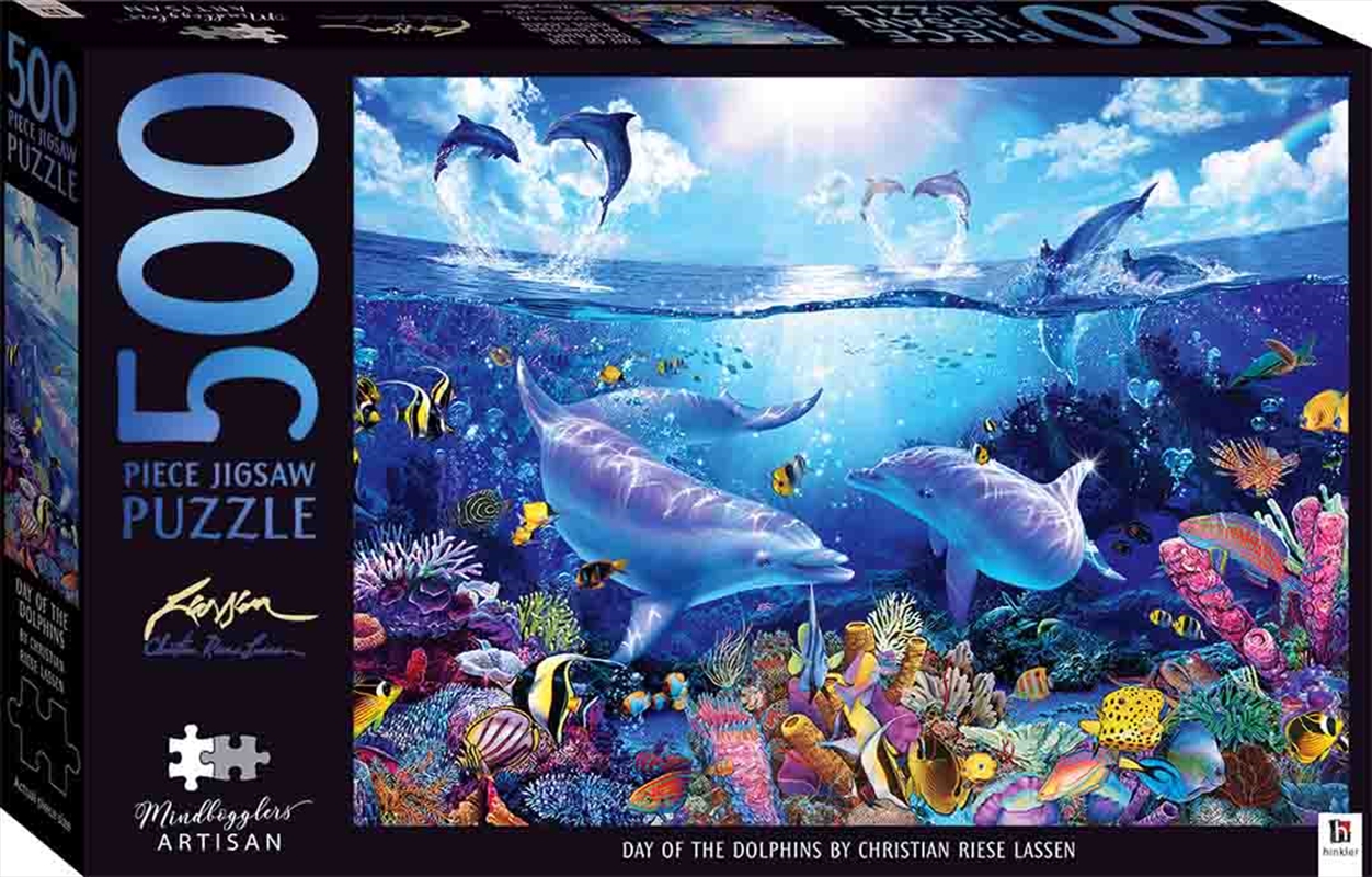 Mindbogglers Artisan Jigsaw: Day of the Dolphins 500 Piece Puzzle | Merchandise