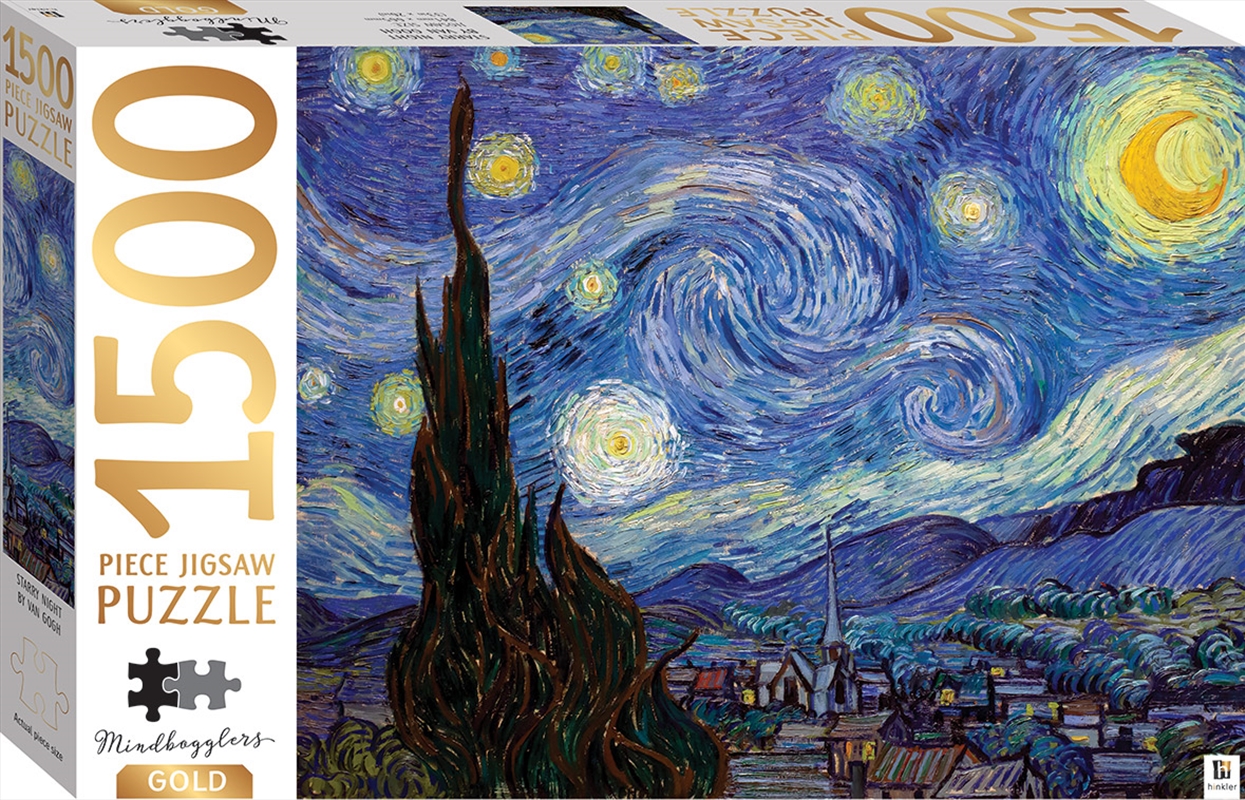 Mindbogglers Gold - Starry Night by Van Gogh 1500 Piece Puzzle/Product Detail/Art and Icons