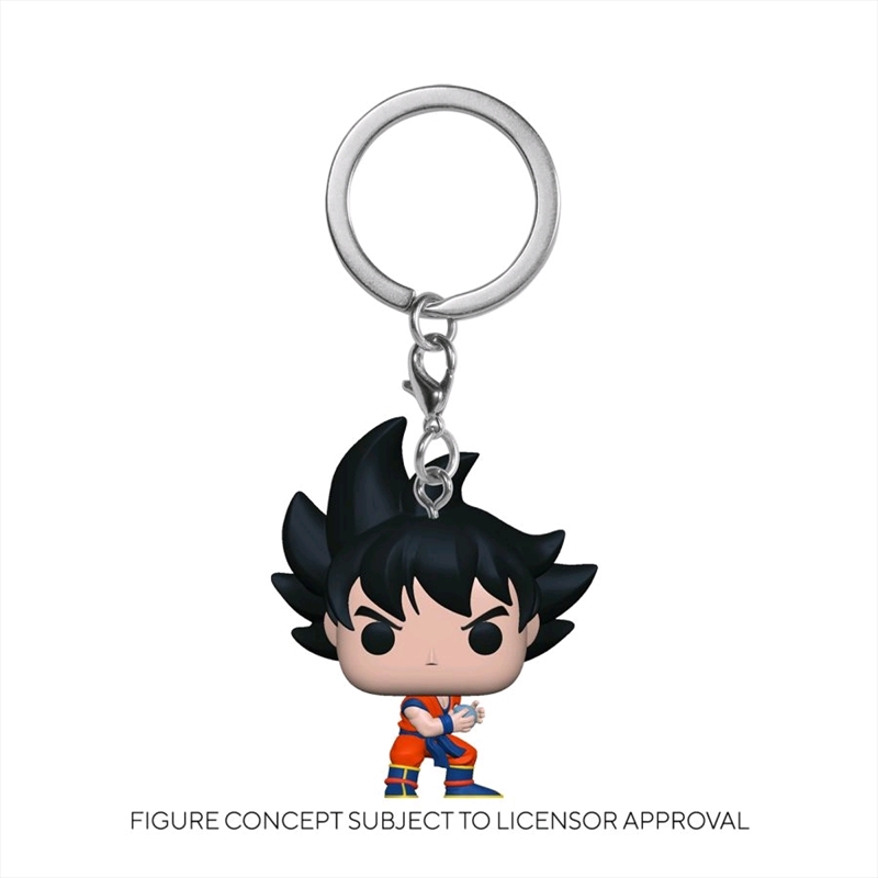 Dragon Ball Z - Super Saiyan Goku with Kamehameha Metallic US Exclusive Pocket Pop! Keychain [RS | Pop Vinyl