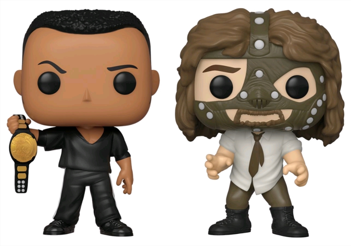 WWE - The Rock vs Mankind US Exclusive Pop! Vinyl 2-pack [RS]/Product Detail/Sport