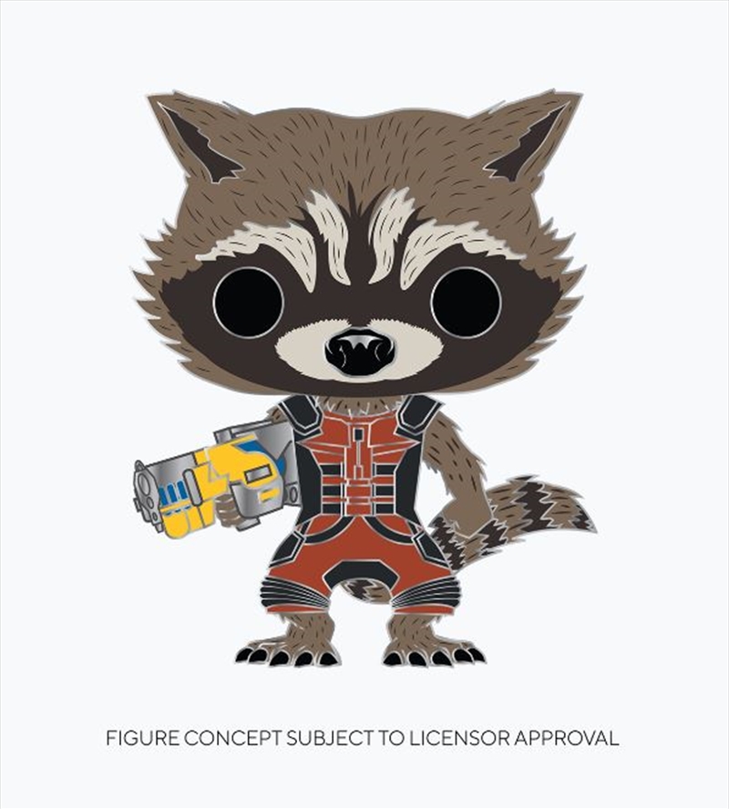 GotG2 - Rocket Raccoon 4" Pop! Enamel Pin/Product Detail/Buttons & Pins