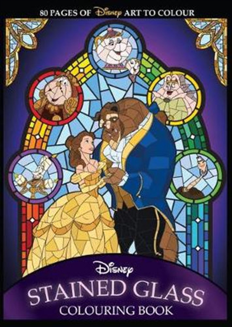 Disney Stained Glass Colouring Book | Paperback Book