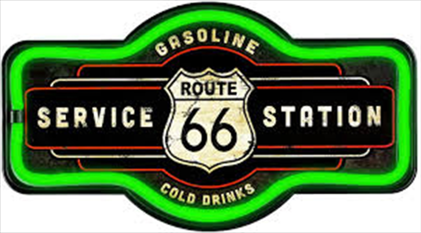 Route 66 LED Neon Lighted Sign 17" Marquee Shape | Accessories