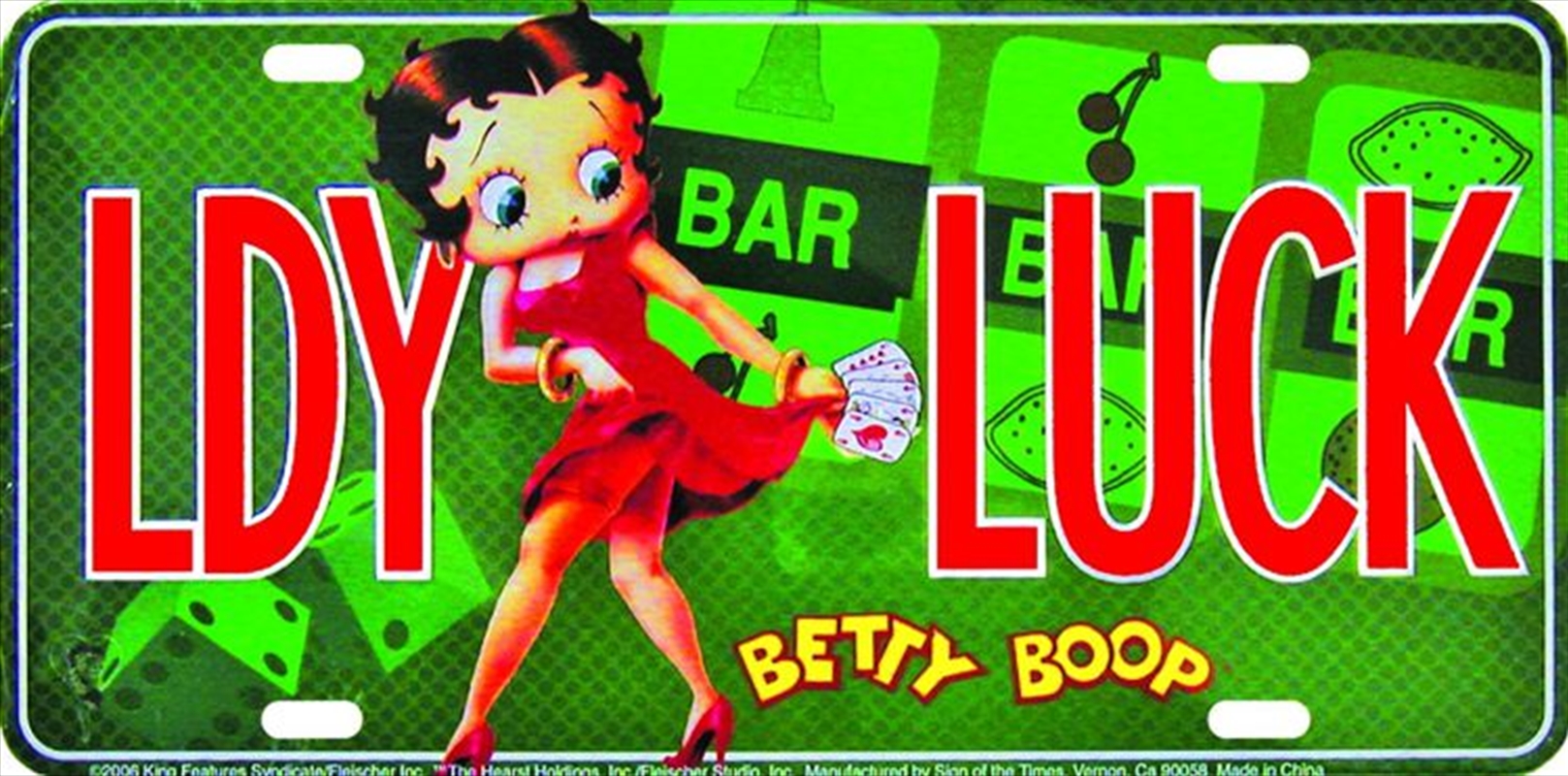 Betty Boop Luck Lady License Plate | Merchandise