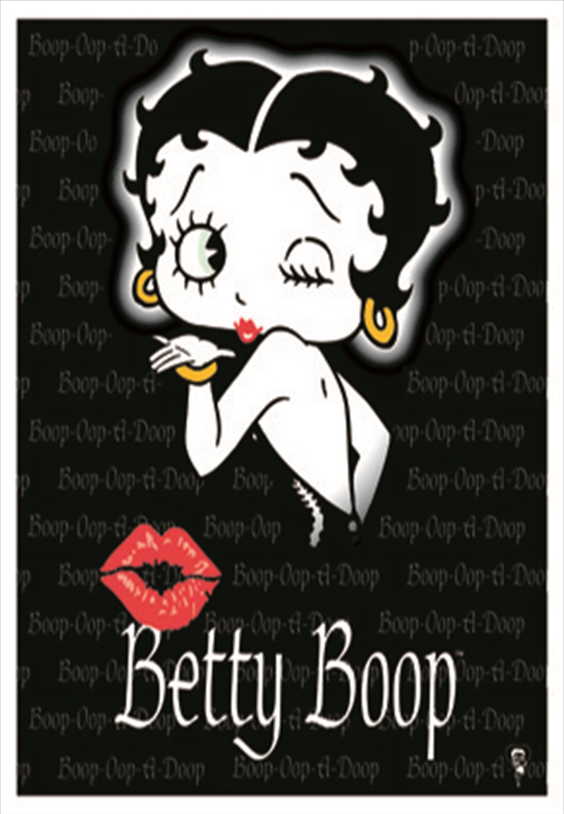 Betty Boop Kiss Metal Tin Sign | Merchandise