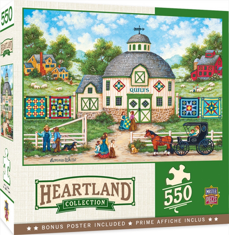 Masterpieces Puzzle Heartland Collection The Quilt Barn Puzzle 550 pieces | Merchandise