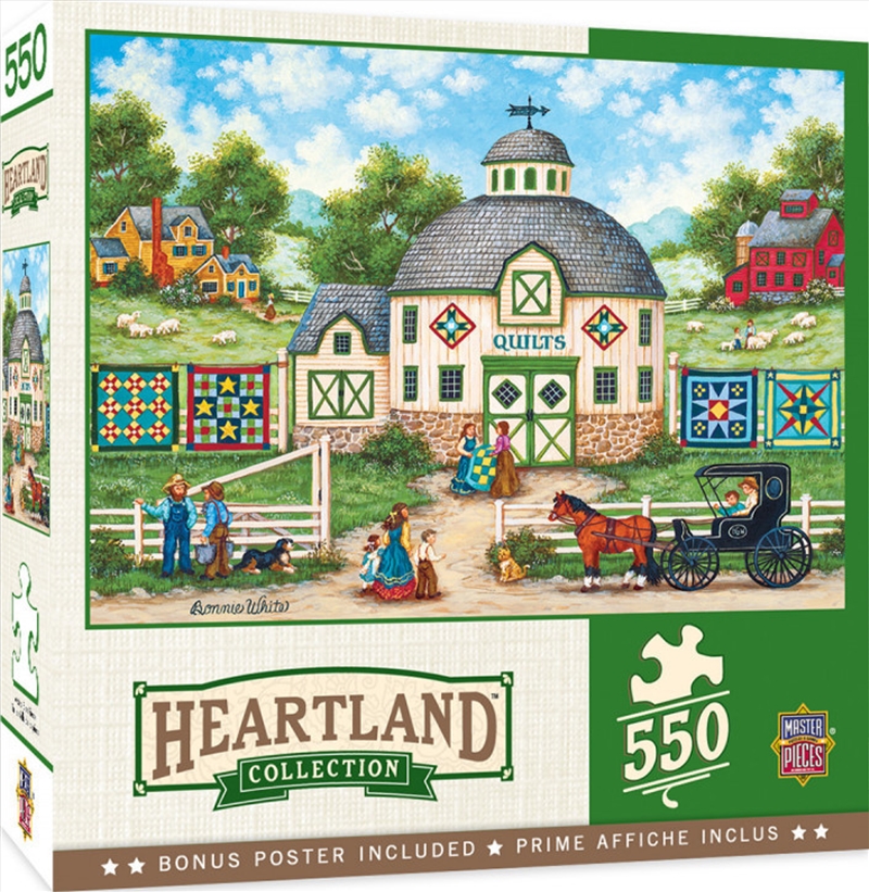 Masterpieces Puzzle Heartland Collection The Quilt Barn Puzzle 550