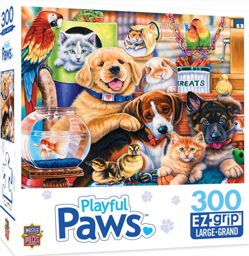 Masterpieces Puzzle Playful Paws Home Wanted Ez Grip Puzzle 300 pieces/Product Detail/Nature and Animals