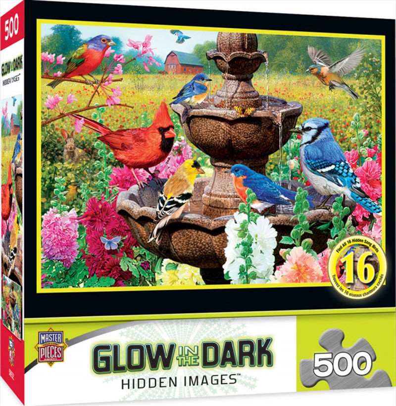 Masterpieces Puzzle Hidden Image Glow Garden of Song Puzzle 500 pieces | Merchandise
