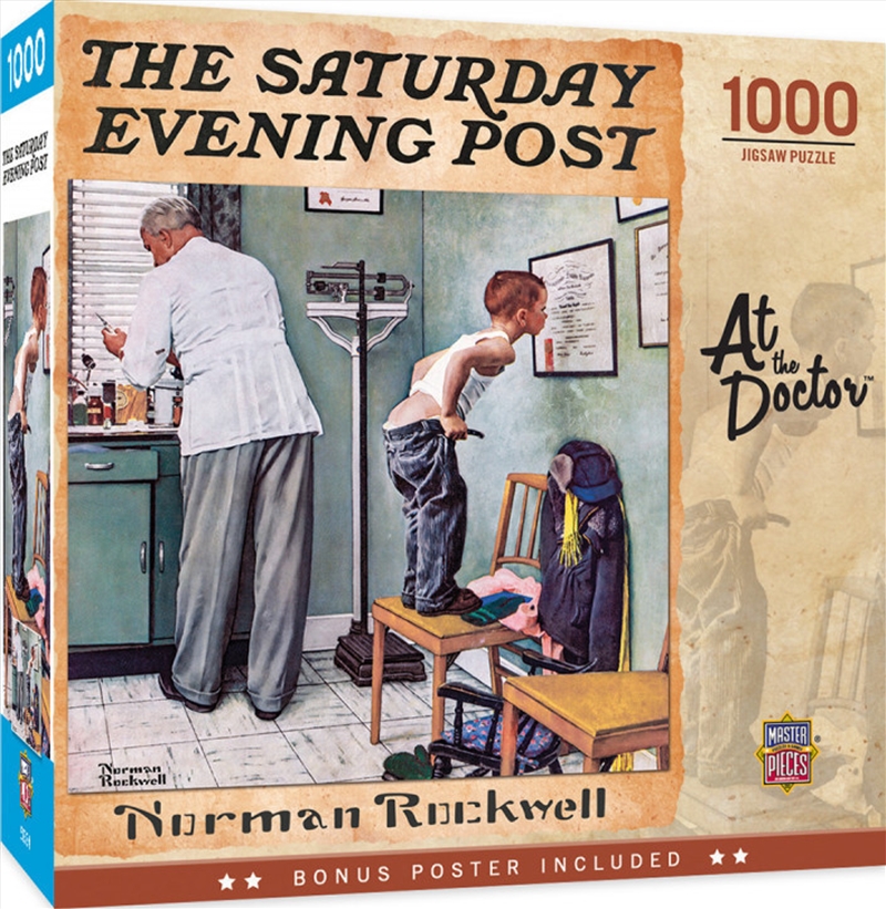 Masterpieces Puzzle The Saturday Evening Post Norman Rockwell at the Doctor Puzzle 1,000 pieces/Product Detail/Art and Icons