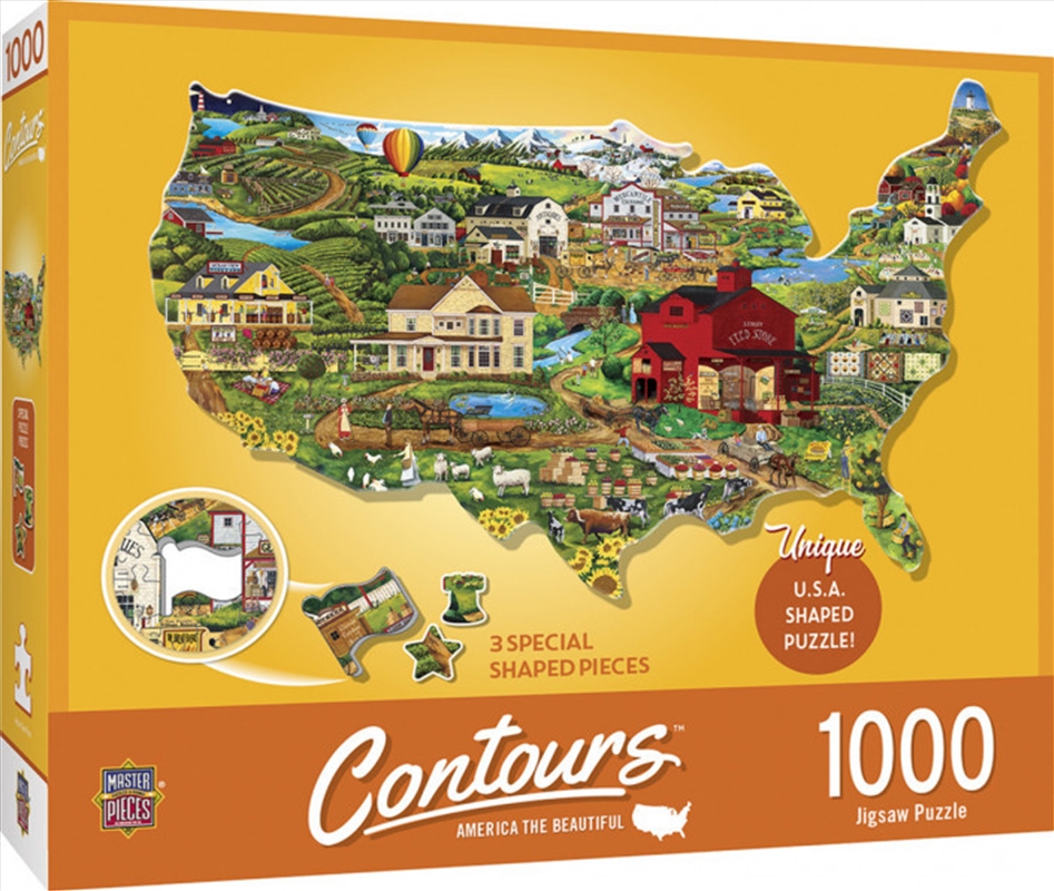 Masterpieces Puzzle Contours Shaped United States Shape Puzzle 1,000 pieces/Product Detail/Destination