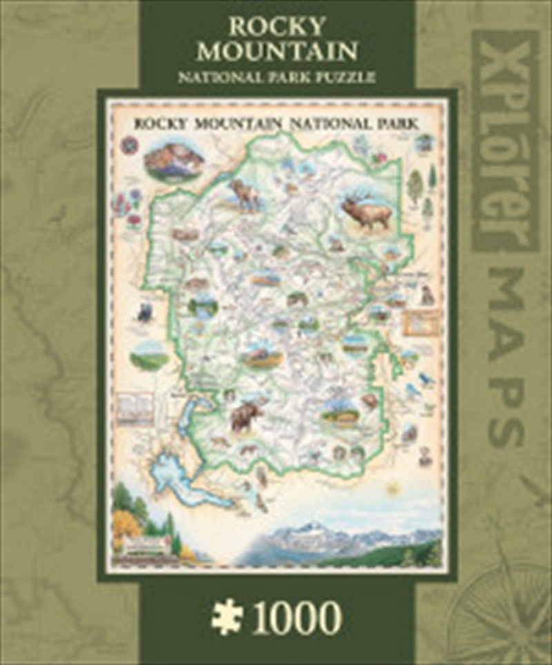 Masterpieces Puzzle Xplorer Maps Rocky Mountain National Park Puzzle 1,000 pieces/Product Detail/Destination