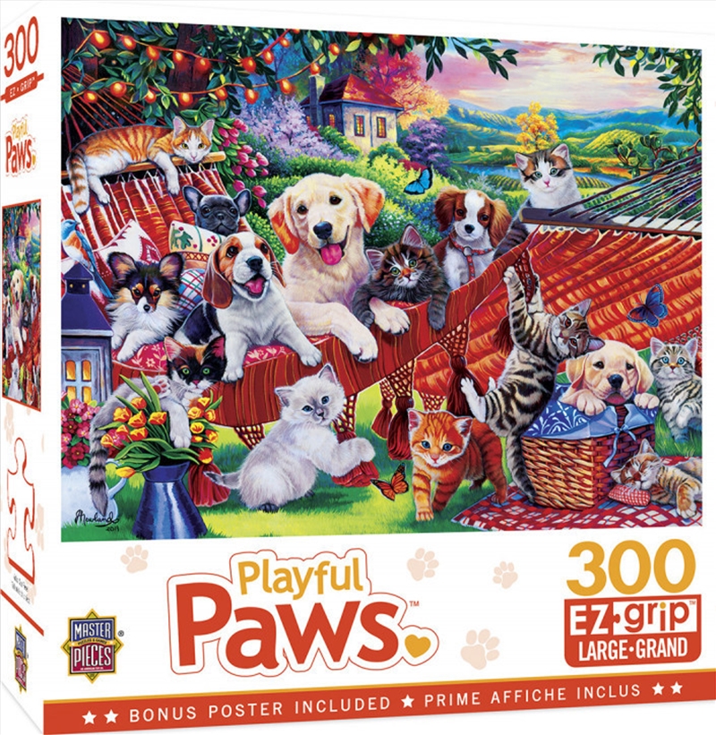 Masterpieces Puzzle Playful Paws A Lazy Afternoon Ez Grip Puzzle 300 pieces/Product Detail/Nature and Animals