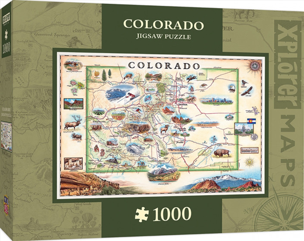 Masterpieces Puzzle Xplorer Maps Colorado Puzzle 1,000 pieces/Product Detail/Destination
