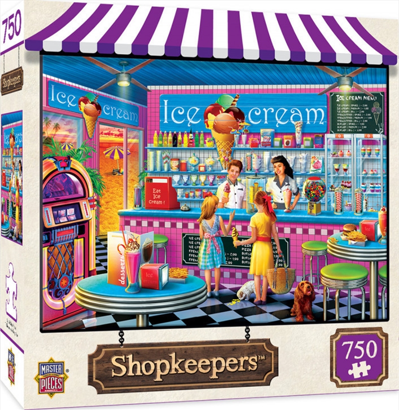 Masterpieces Puzzle Shopkeepers Anna's Ice Cream Parlor Puzzle 750 pieces/Product Detail/Destination