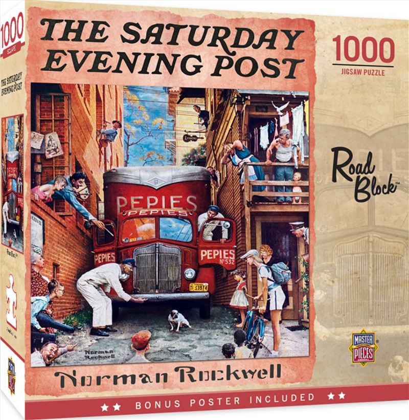 Road Block Saturday Evening Post 1000 Piece Puzzle/Product Detail/Destination