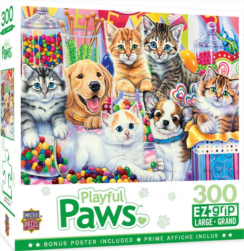 Masterpieces Puzzle Playful Paws Sweet Things Ez Grip Puzzle 300 pieces/Product Detail/Nature and Animals