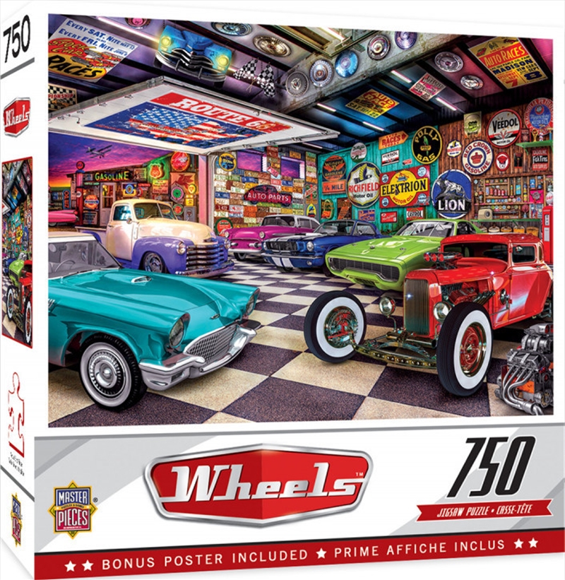Masterpieces Puzzle Wheels Collector's Garage Puzzle 750 pieces | Merchandise