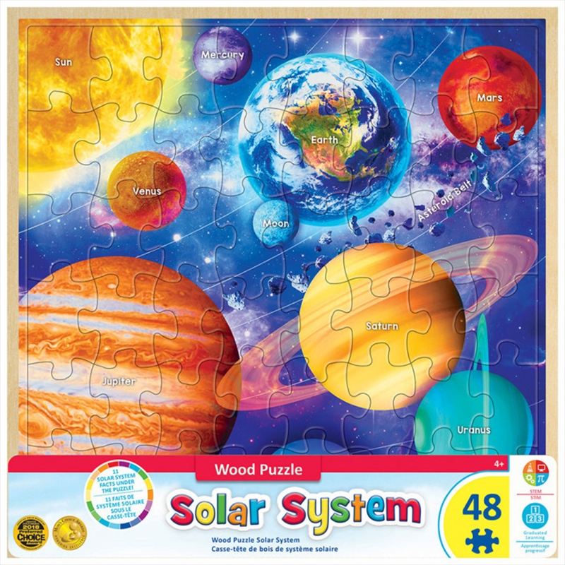 Masterpieces Puzzle Wood Fun Facts Solar System Puzzle 48 pieces/Product Detail/Education and Kids