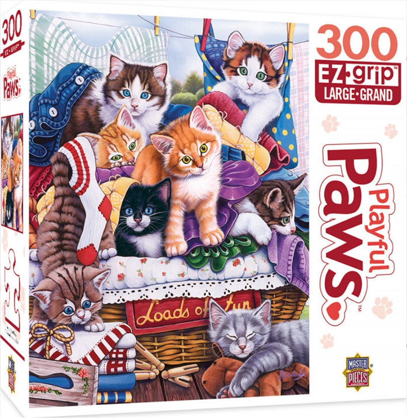 Masterpieces Puzzle Playful Paws Loads of Fun Ez Grip Puzzle 300 pieces | Merchandise