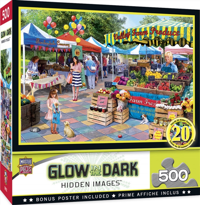 Masterpieces Puzzle Hidden Image Glow Corner Market Puzzle 500 pieces/Product Detail/Art and Icons